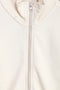 Women Branded Mock Neck Zipper - White Cream