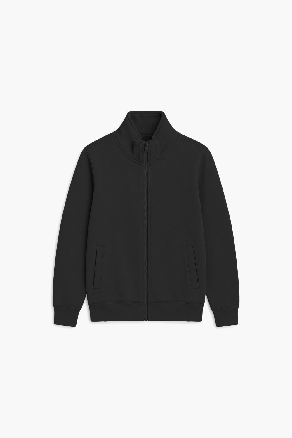Men Branded Zipper - Black