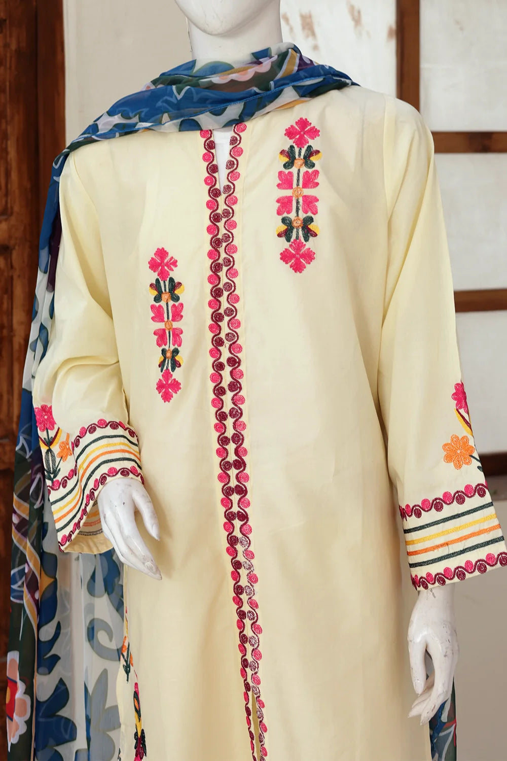 3 PIECE CAMBRIC EMB SUITS