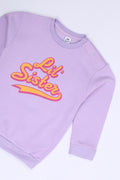 Girls Branded Graphic Fleece Sweatshirt - L/Purple