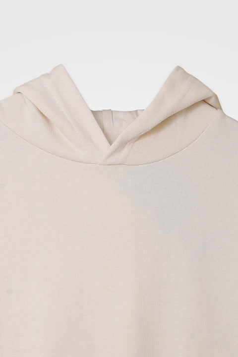 Boys Branded Basis Hoodie Sweatshirt - Off White