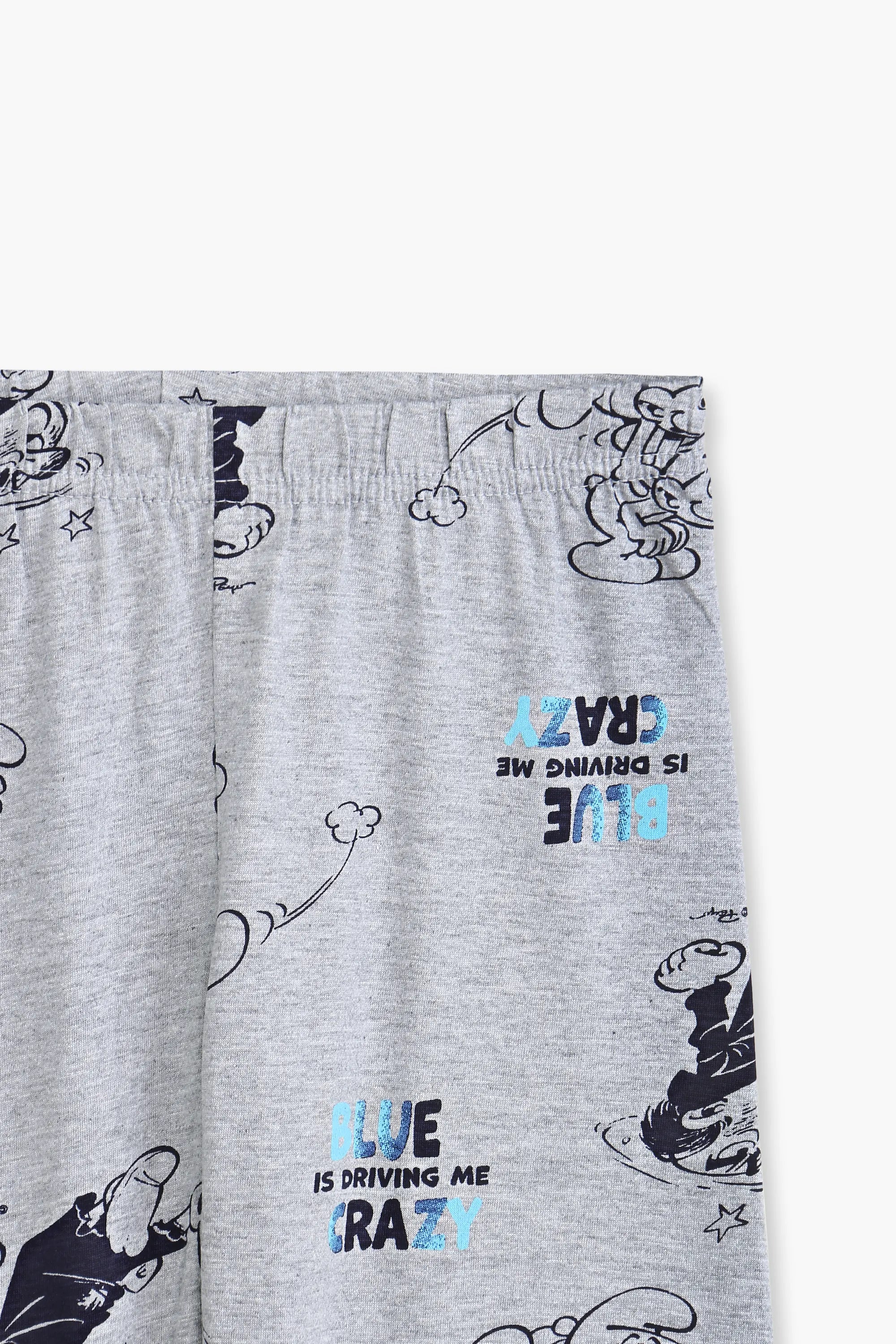 Girls Branded Pajama - Grey
