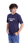 Men Branded Graphic Tee - Navy