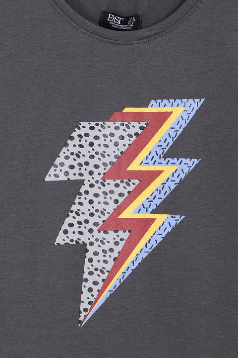 Women's Graphic T-Shirt WT24#28 - Charcoal