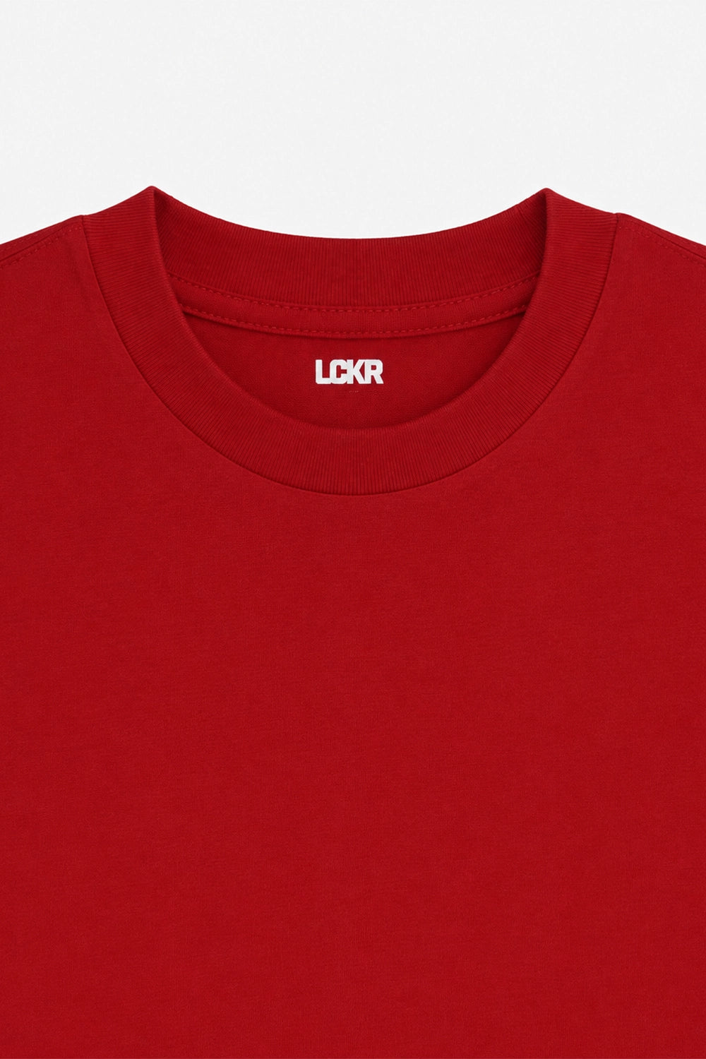 Men Branded Basic T-Shirt - D/Red