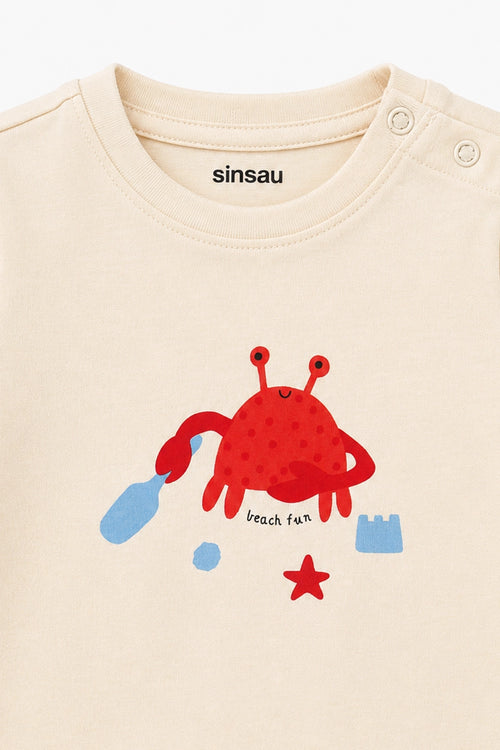 Girls Branded Graphic T-Shirt - Cream