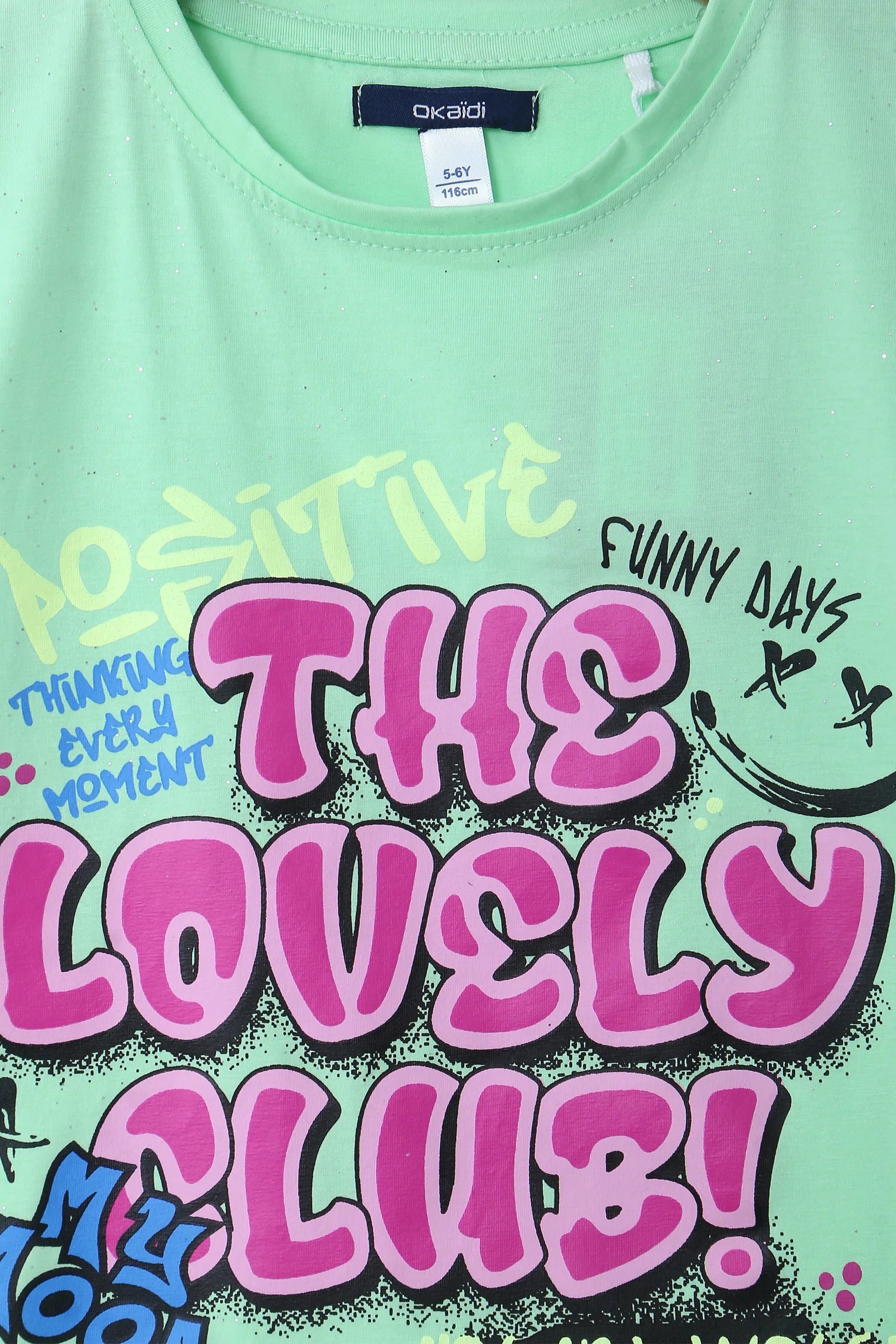 Girls Branded Graphic T-Shirt - Green