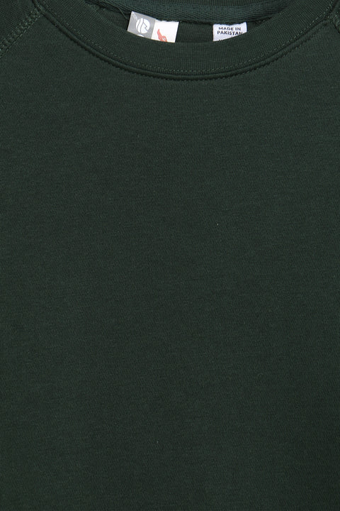 Men Branded Basic Sweatshirt - D/Green