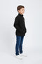 Boys Branded Fleece Zipper - Black