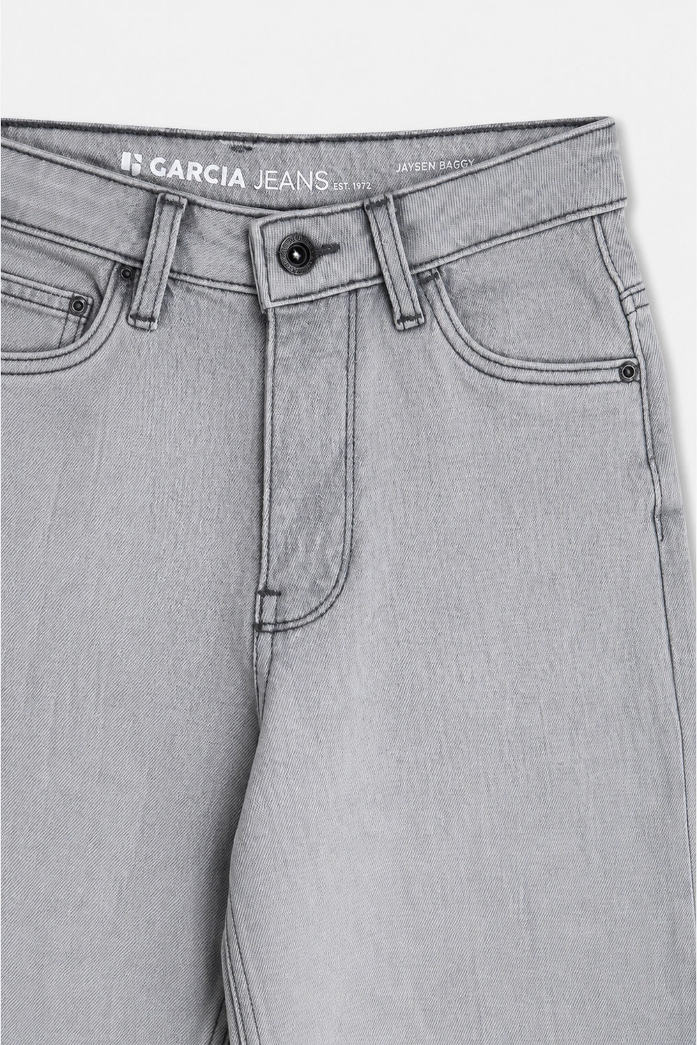 Boy Branded loose fit Denim Pant - L/GREY