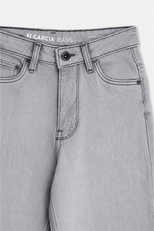 Boy Branded loose fit Denim Pant - L/GREY