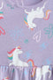 Girls Branded Graphic Frock - Purple