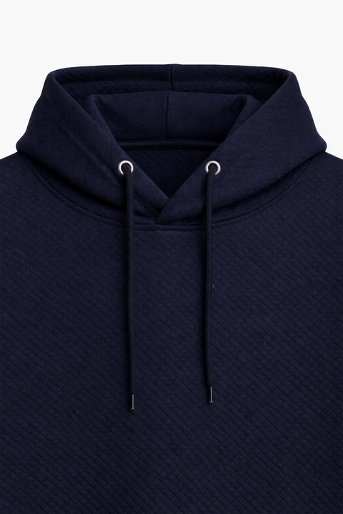 Men Branded Pullover Hoodie - Navy