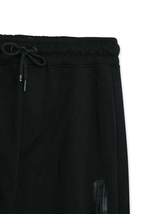 Men Branded Trouser - Black