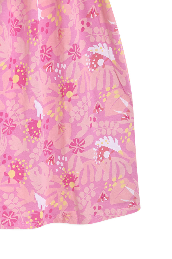 Girls Branded Graphic Romper - Pink