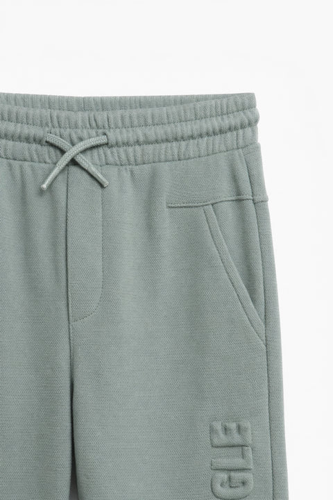 Boys Branded Pique Trouser - Green