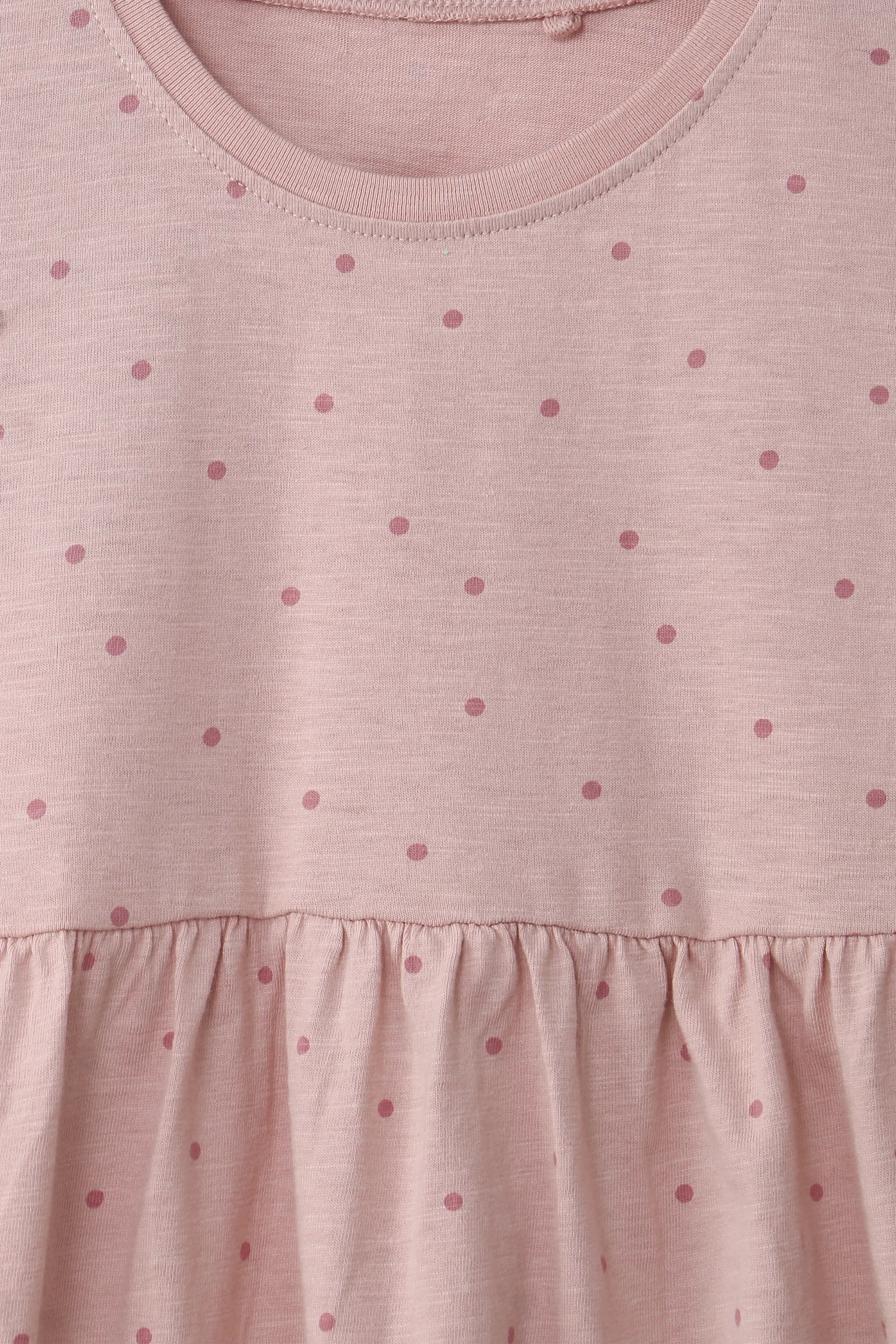 Girls Branded Graphic Frock - Pink