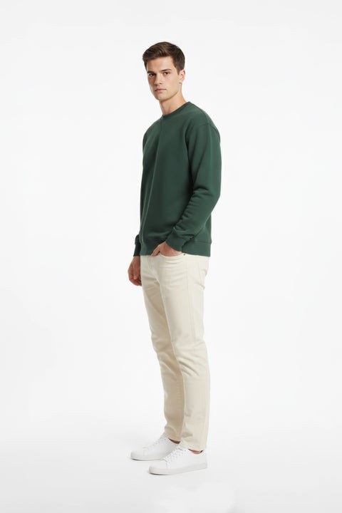 Men Branded Basic Sweatshirt - D/Green