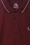 Men Branded Tipping Polo - Maroon