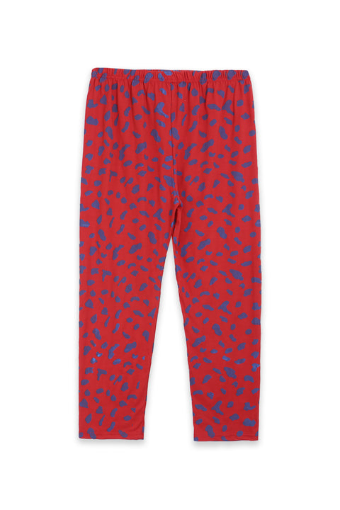 Women Graphic Loungewear 2-Piece Suit WS18 - Red