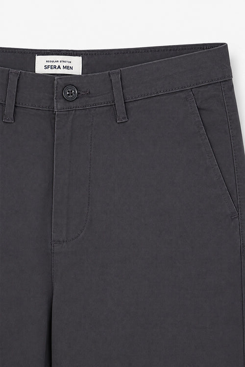 Men Branded Chino Pant - D/Grey