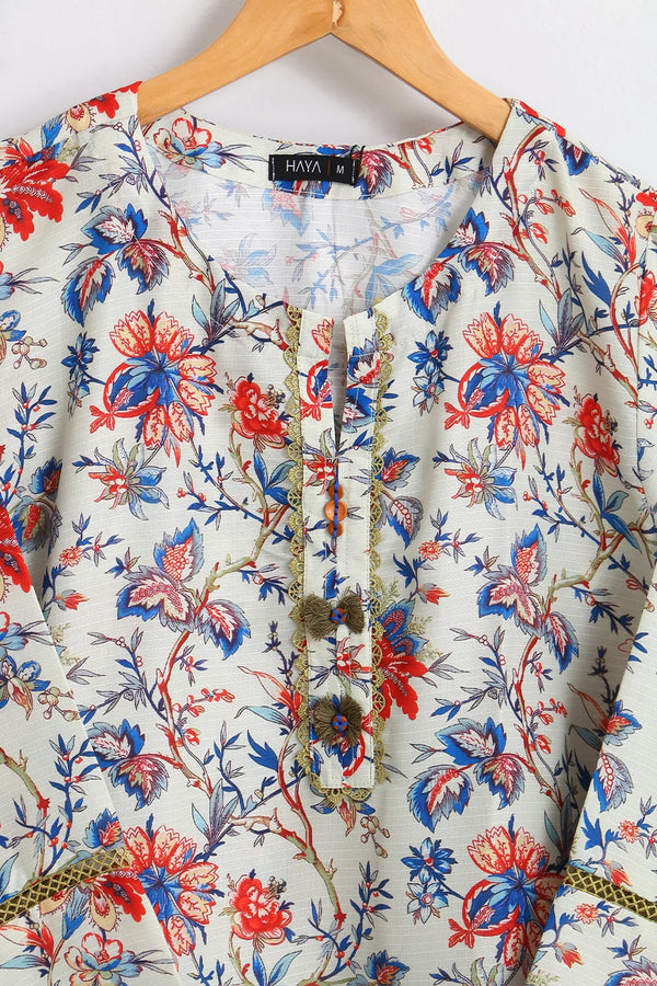 PRINTED SLUB SHIRT