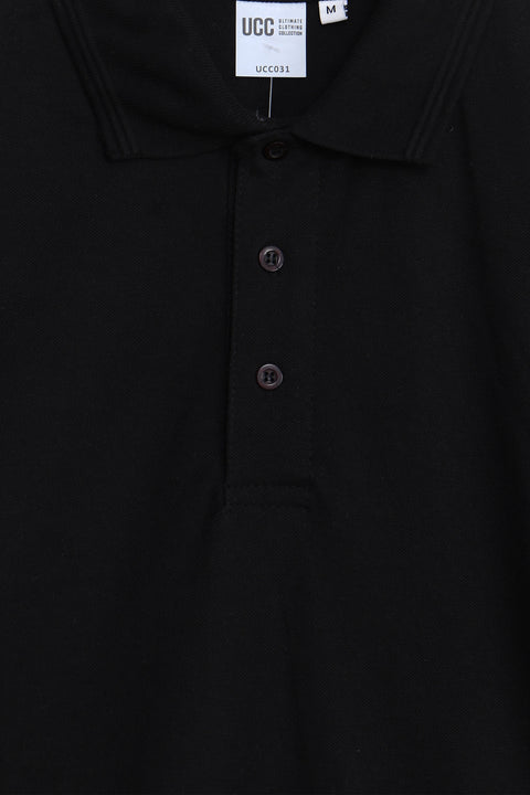 Men Branded Polo - Black