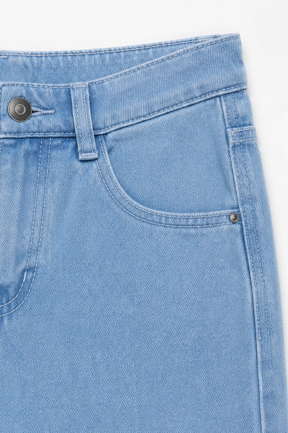 Boy Branded loose fit Denim Pant - L/BLUE