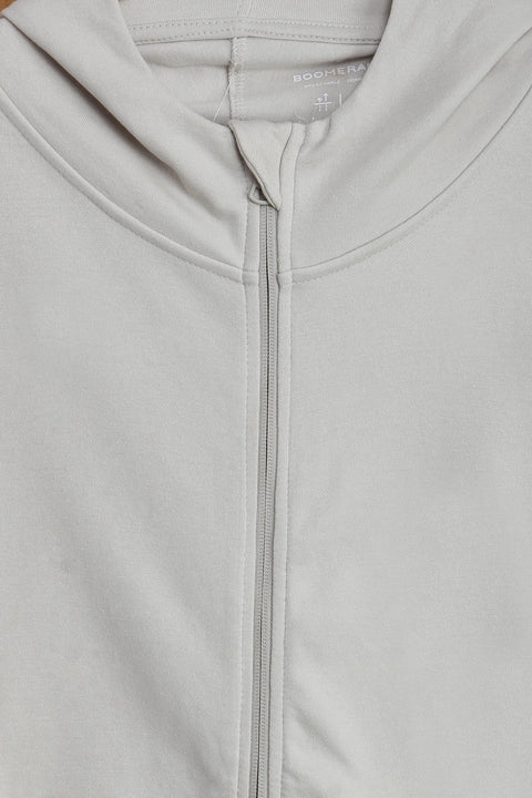 Women Branded Zipper Hoodie - Skin