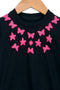 Girls Graphic Butterfly Puff  Sweatshirt GS-12 - Black