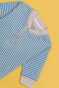 Infant Baby 3-Piece Suit A13 - Beige and Denim