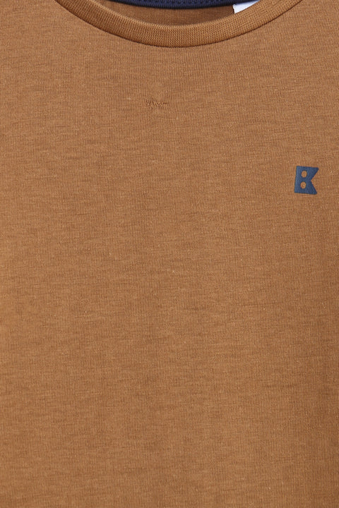 Girls Branded T-Shirt F/S - Brown