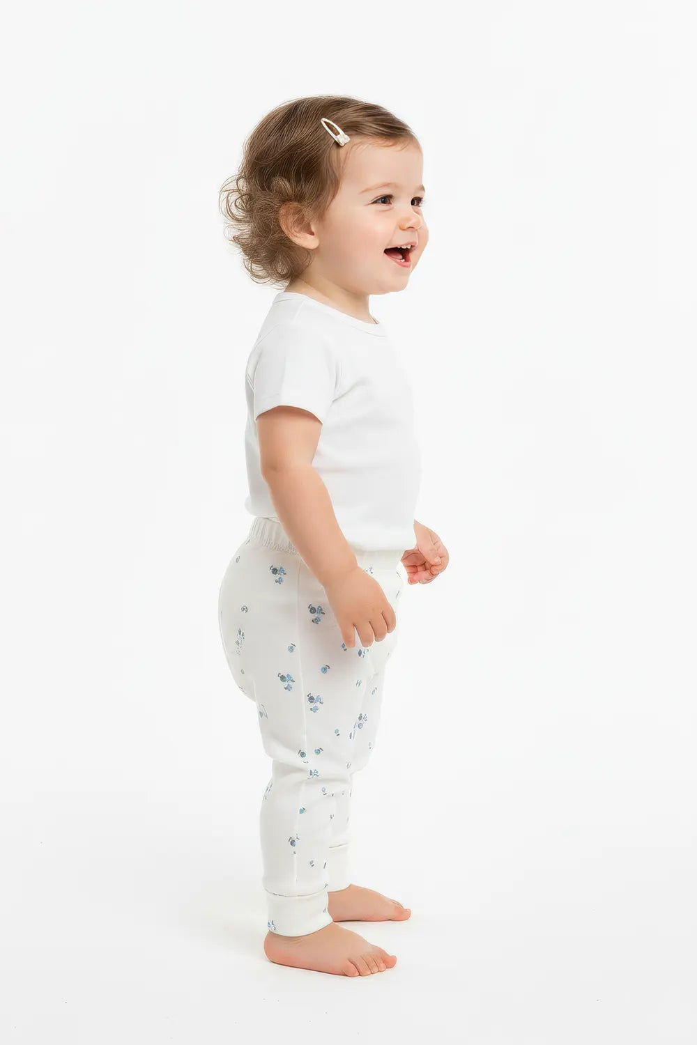 Girls Branded Trouser - White