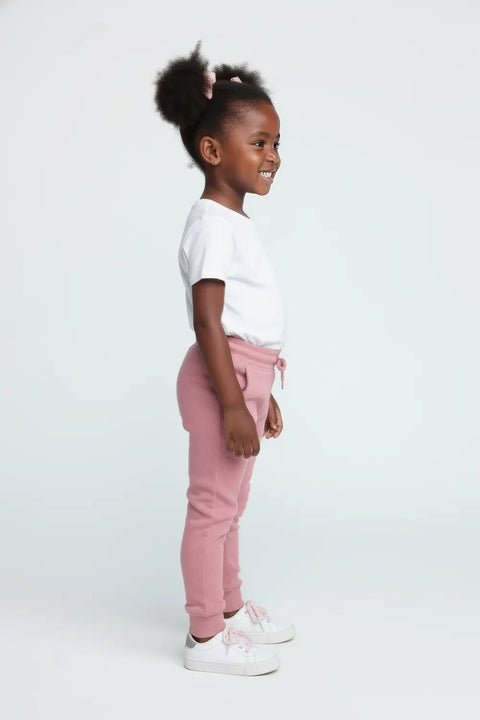 Girls Branded Fleece Trouser - Tea Pink