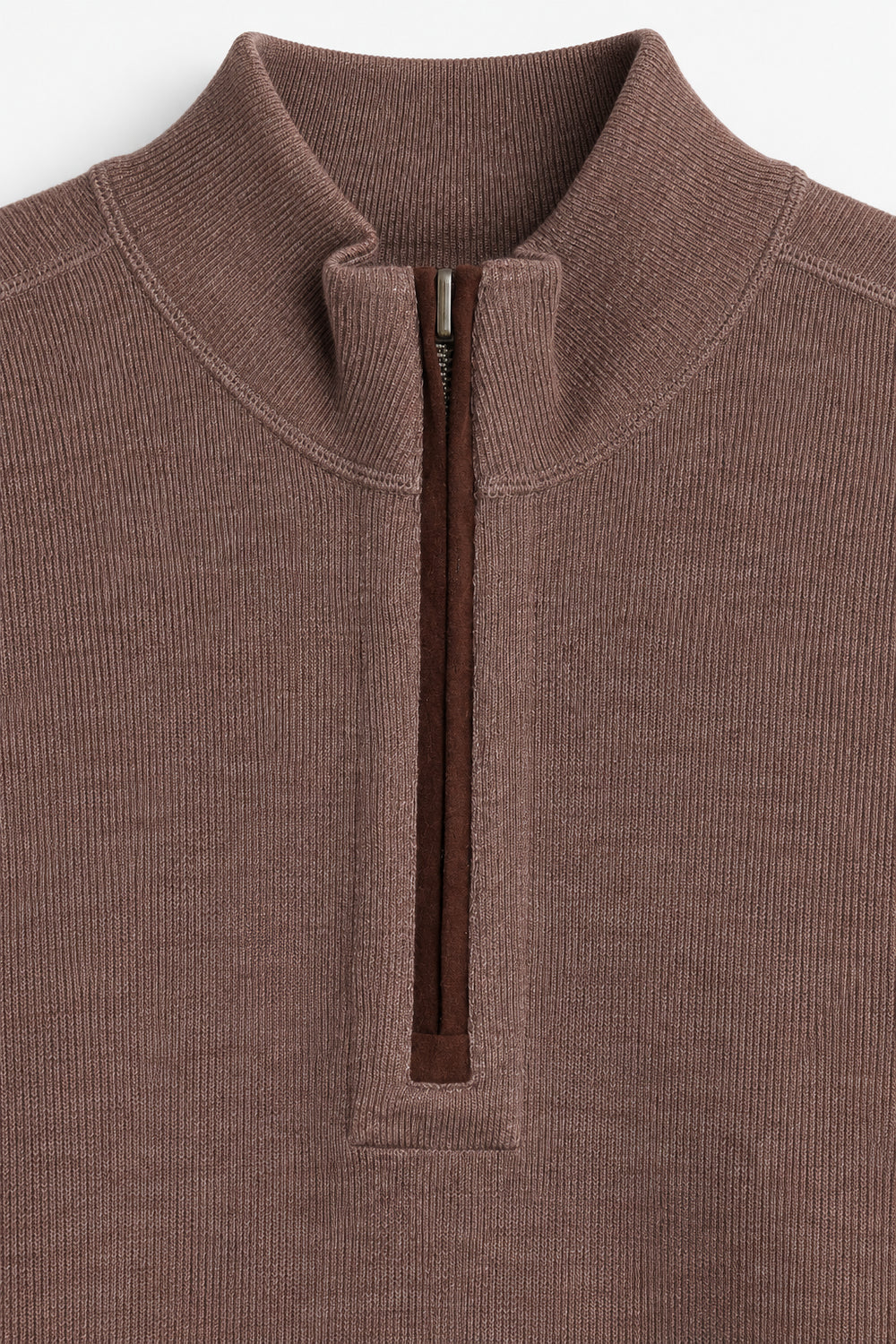 Men Branded Mockneck - L/Brown