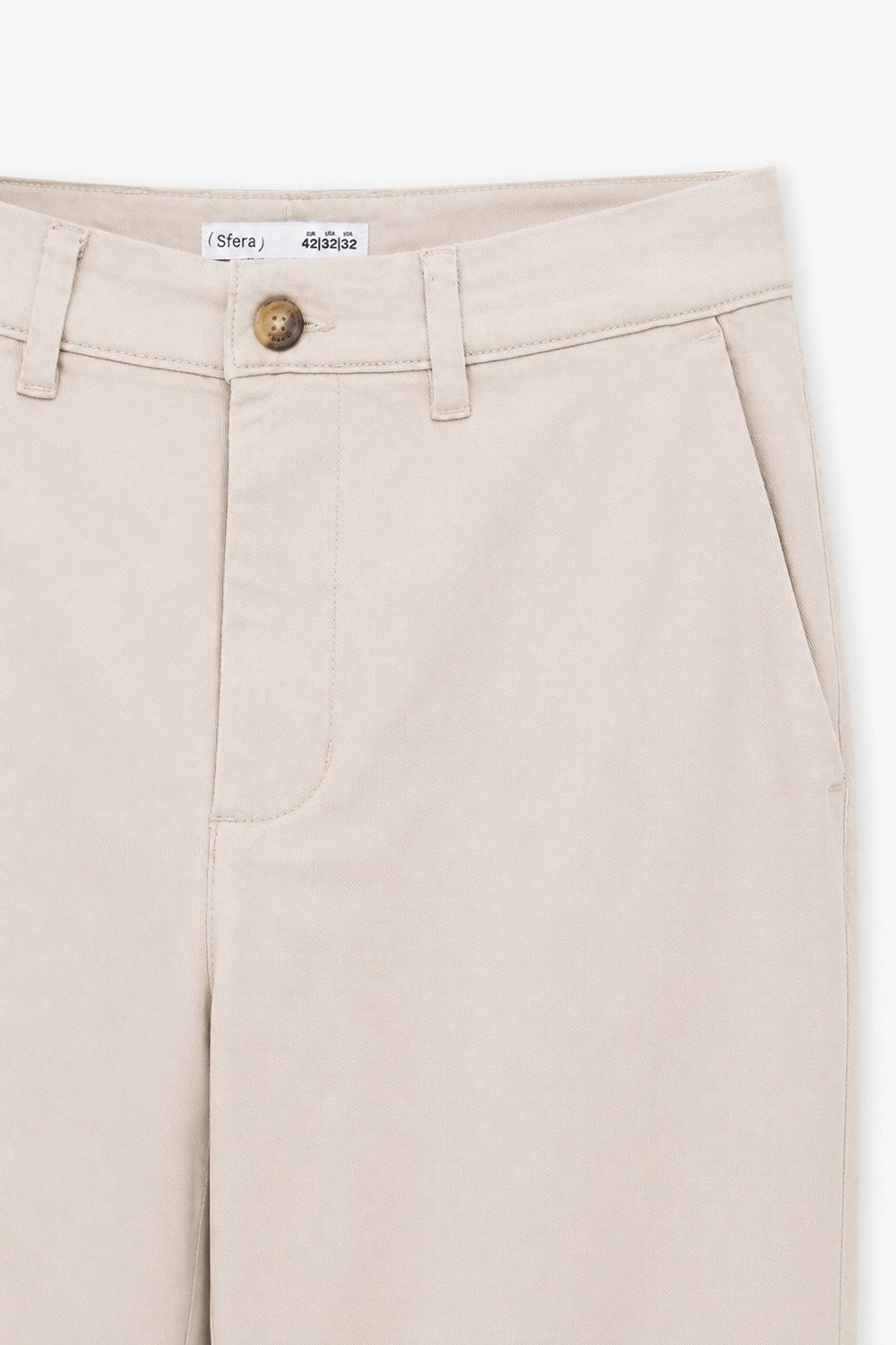Men Branded Chino Pant - Cream
