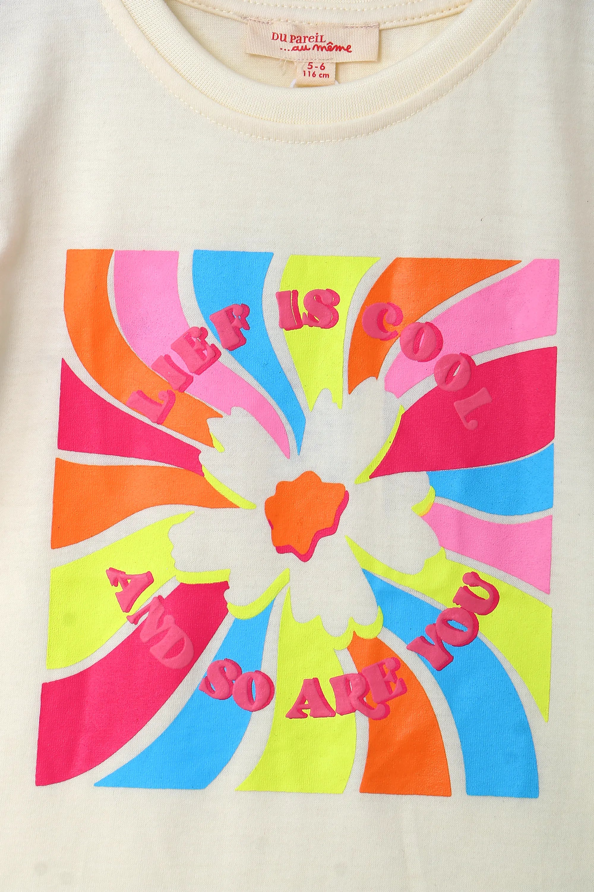 Girls Branded Graphic T-Shirt - Cream