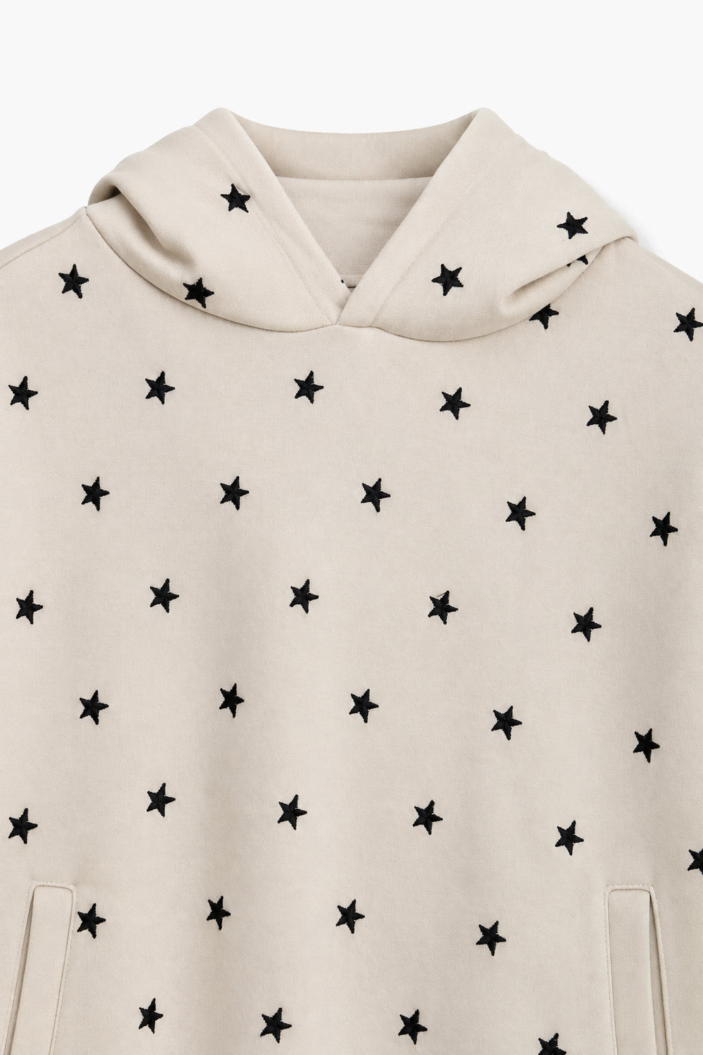 Women Branded Fleece EMB Pullover Hoodie - Beige