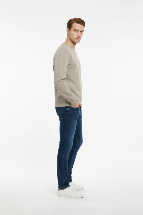 Men Branded Basic Sweatshirt - Fawn