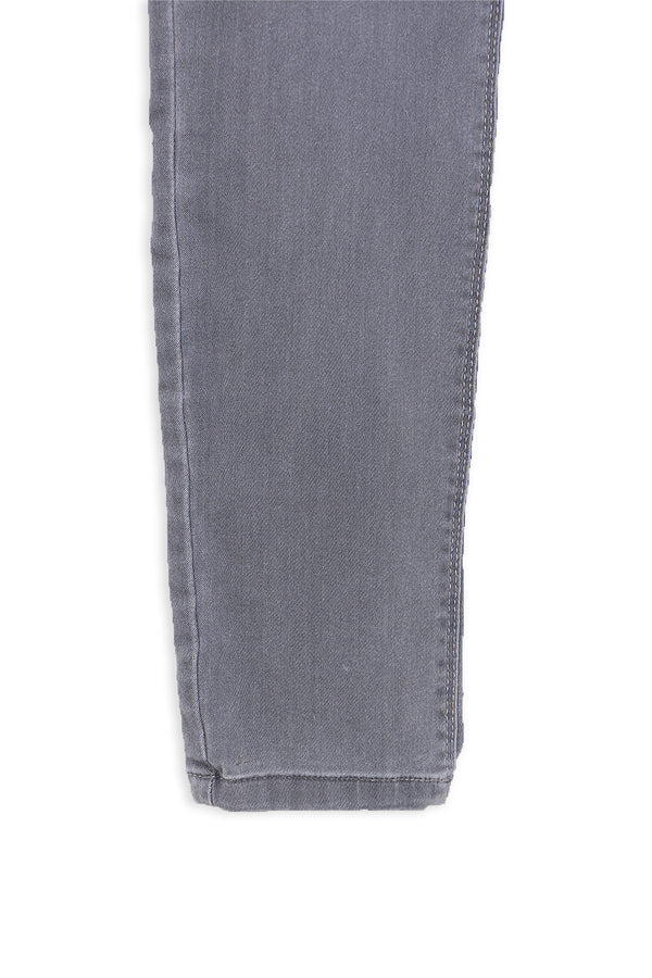 Women's Branded Denim Pant - Grey