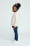 Girls Branded Pullover Hoodie - Cream