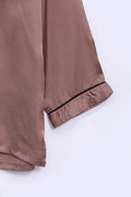 Women EXST Silk Night Suit - Brown