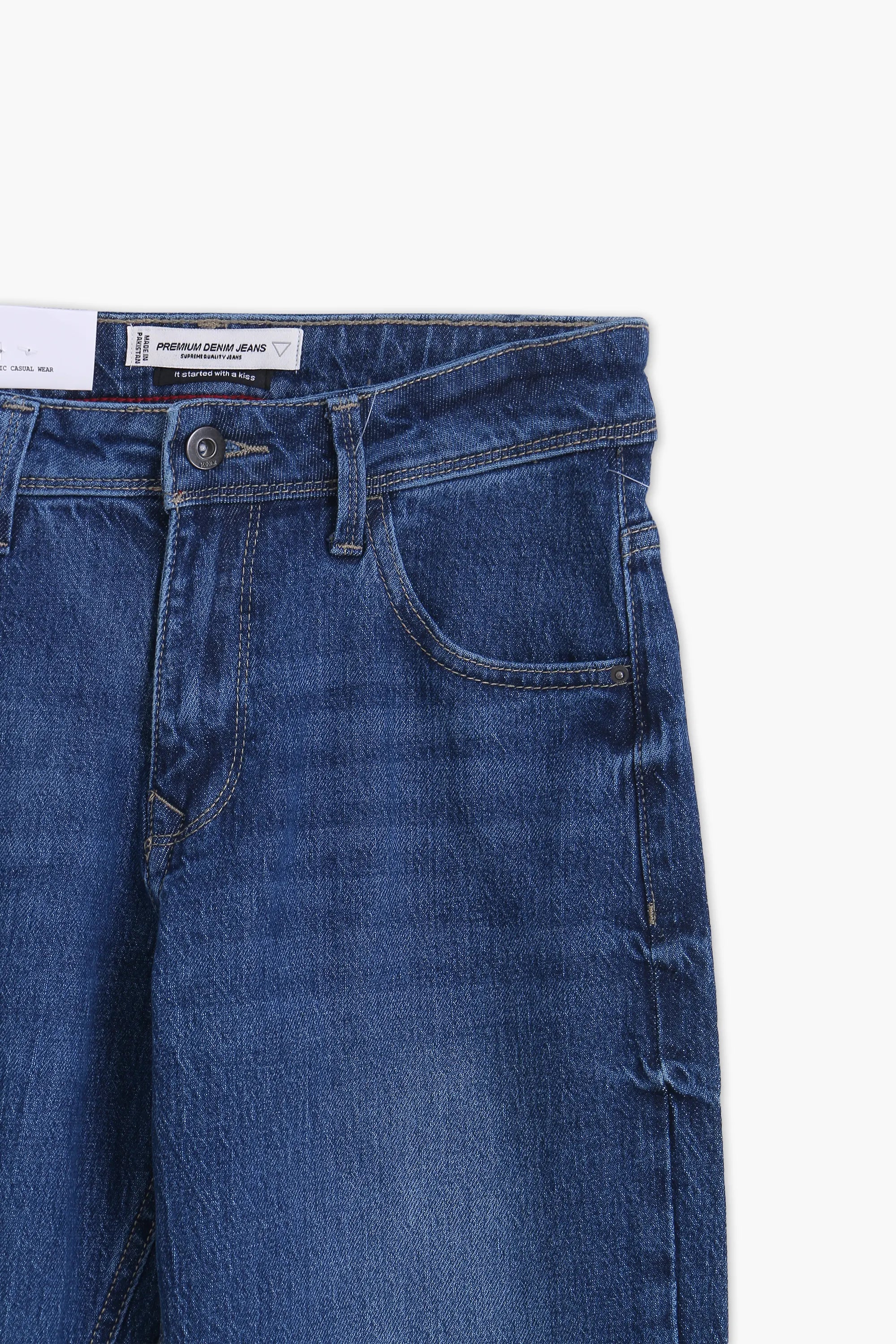 Women's Premium Denim Pant - D/Blue