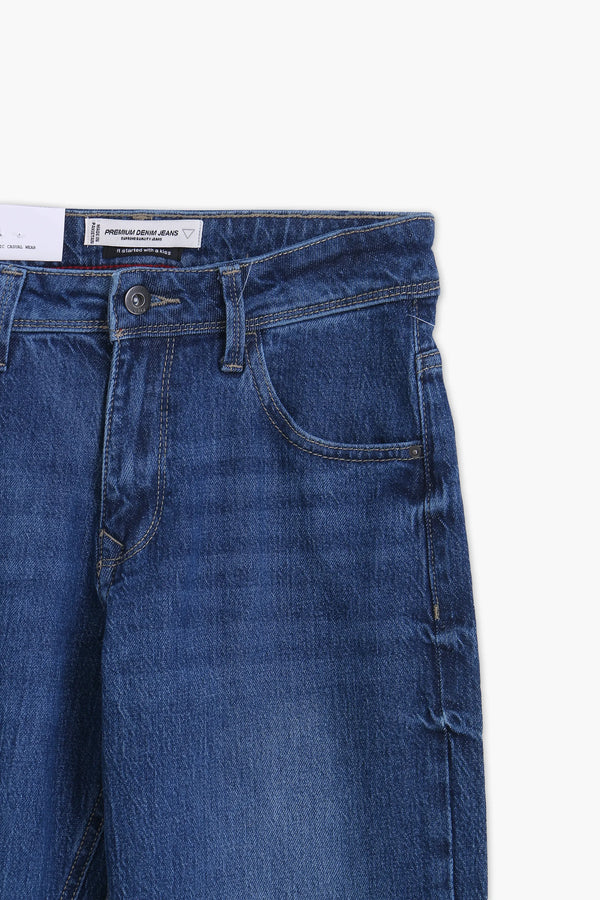 Women's Premium Denim Pant - D/Blue