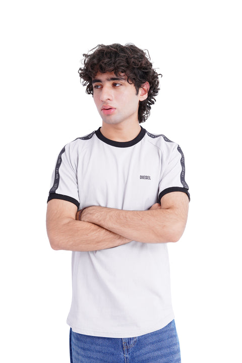 Men Branded Tee - Ice Grey