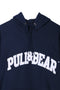 Women Pull & Bear Graphic Hoodie Sweatshirt - Navy