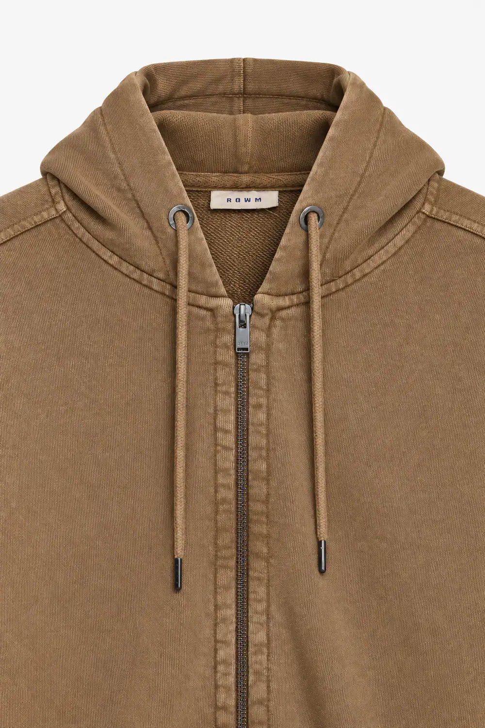 Men Branded Hoodie Zipper - Brown
