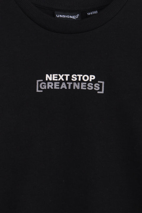 Boys Branded Graphic Sweatshirt - Black