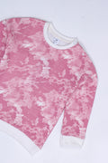 Girls Branded Tie and Dye Fleece Sweatshirt - Pink