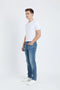 Man branded Straight Fit Denim Jeans - Blue Ashes